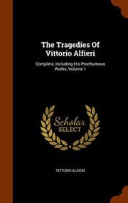 Tapa de Tragedies of Vittorio Alfieri