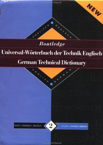 Tapa de Routledge German Technical Dictionary