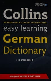 Tapa de Collins easy learning German dictionary