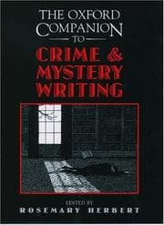 Tapa de The Oxford Companion to Crime and Mystery Writing