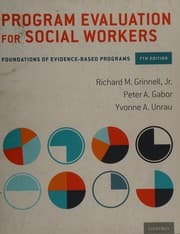 Tapa de Program evaluation for social workers