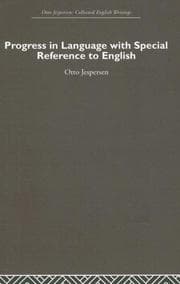 Tapa de Progress in Language, with Special Reference to English