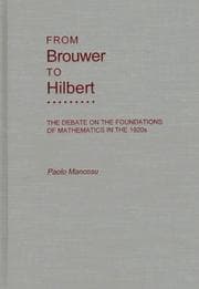 Tapa de From Brouwer To Hilbert