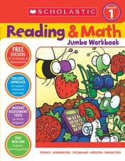 Tapa de Scholastic Reading & Math Jumbo Workbook Grade 1