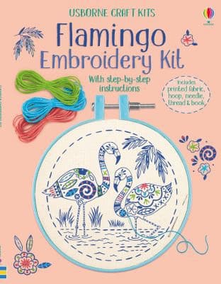 Tapa de Flamingo Embroidery Kit
