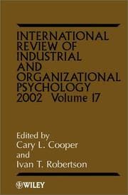 Tapa de International Review of Industrial and Organizational Psychology, 2002 (International Review of Industrial and Organizational Psychology)