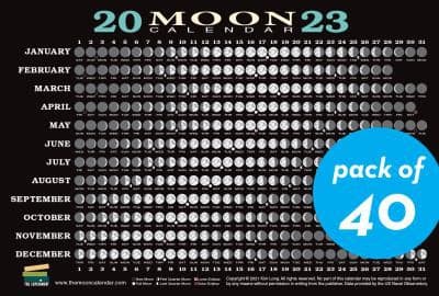 Tapa de 2023 Moon Calendar Card