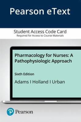 Tapa de Pearson EText Pharmacology for Nurses