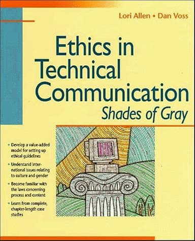 Tapa de Ethics in technical communication