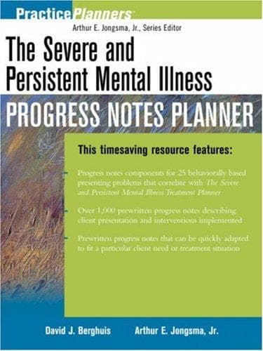 Tapa de The severe and persistent mental illness progress notes planner