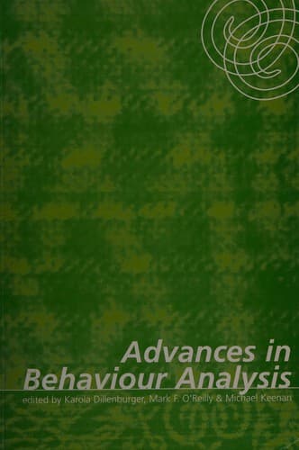 Tapa de Advances in behaviour analysis