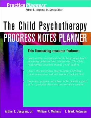 Tapa de Child Psychotherapy Progress Notes Planner