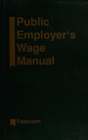 Tapa de Public employer's wage manual