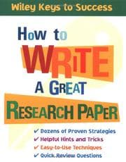 Tapa de How to write a great research paper