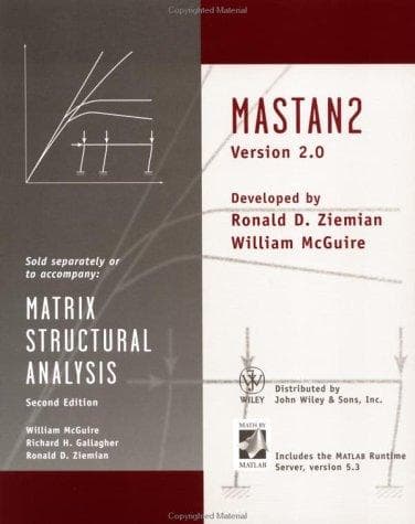 Tapa de Matrix Structural Analysis, MATSTAN 2 Version 2. 0