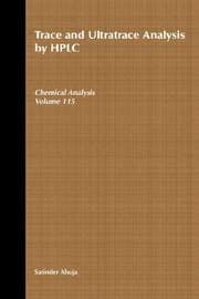 Tapa de Trace and ultratrace analysis by HPLC