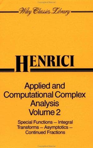 Tapa de Applied and computational complex analysis