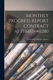 Tapa de Monthly Progress Report Contract Af33-40280