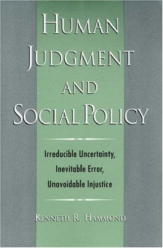 Tapa de Human Judgment and Social Policy