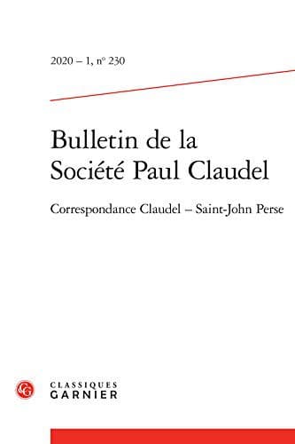 Tapa de Correspondance Claudel Saint-john Perse