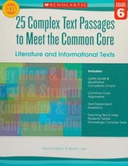 Tapa de 25 complex text passages to meet the Common Core