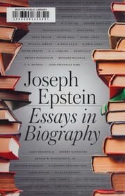Tapa de Essays in biography