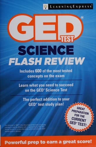 Tapa de GED test science flash review