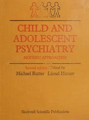Tapa de Child and adolescent psychiatry