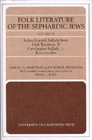Tapa de Folk Literature of the Sephardic Jews: Vol. III