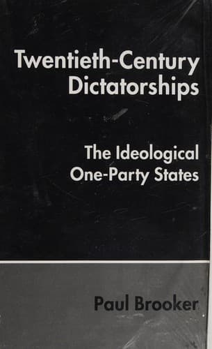 Tapa de Twentieth-century dictatorships