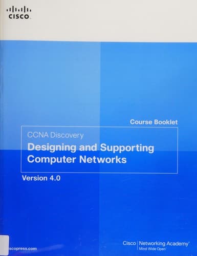 Tapa de CCNA discovery course booklet