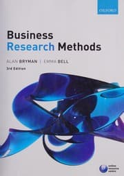 Tapa de Business research methods