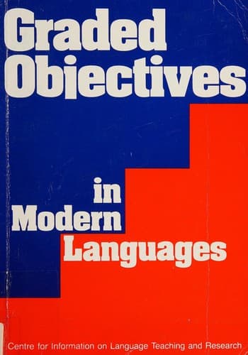 Tapa de Graded objectives in modern languages