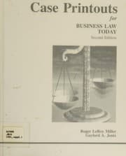 Tapa de Case printouts for Business law today, 2nd ed