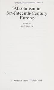 Tapa de Absolutism in Seventeenth Century Europe