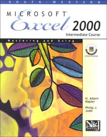 Tapa de Mastering and Using Microsoft Excel 2000 Intermediate Course (Napier & Judd Series)
