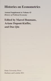 Tapa de Histories on Econometrics