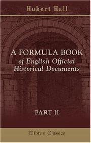 Tapa de A Formula Book of English Official Historical Documents