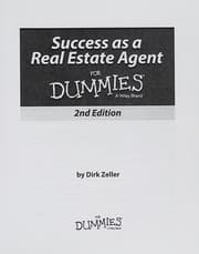 Tapa de Success as a real estate agent for dummies