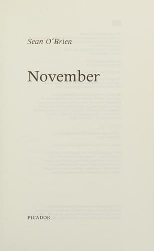 Tapa de November
