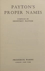 Tapa de Payton's proper names