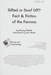 Tapa de Gifted or Goof Off? Fact & Fiction of the Famous