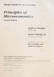 Tapa de Study guide to accompany Principles of microeconomics