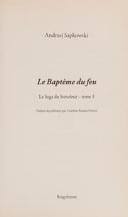 Tapa de La Saga du Sorceleur T03 Le Baptême du feu