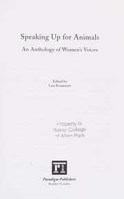Tapa de Speaking up for animals