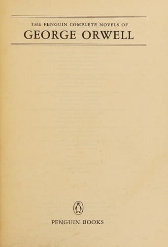 Tapa de The Penguin complete novels of George Orwell.