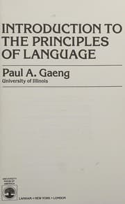 Tapa de Introduction to the principles of language
