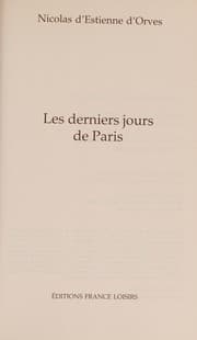 Tapa de Les derniers jours de Paris