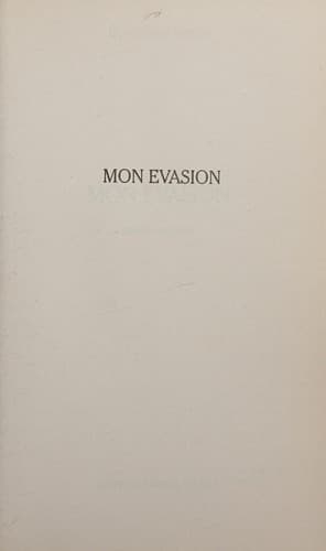 Tapa de Mon évasion