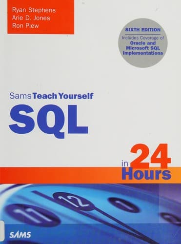 Tapa de Sams teach yourself SQL in 24 hours